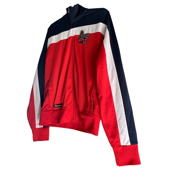 Vintage Abercrombie & Fitch Full Zip Track Jacket Mens Size Red Blue Large Y2K - Picture 3 of 14
